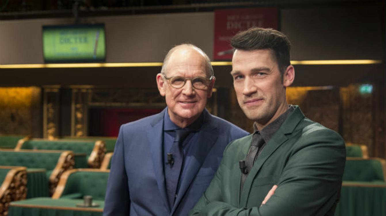 Groot Dictee Philip Freriks en Freek Braeckman Nieuwsfoto